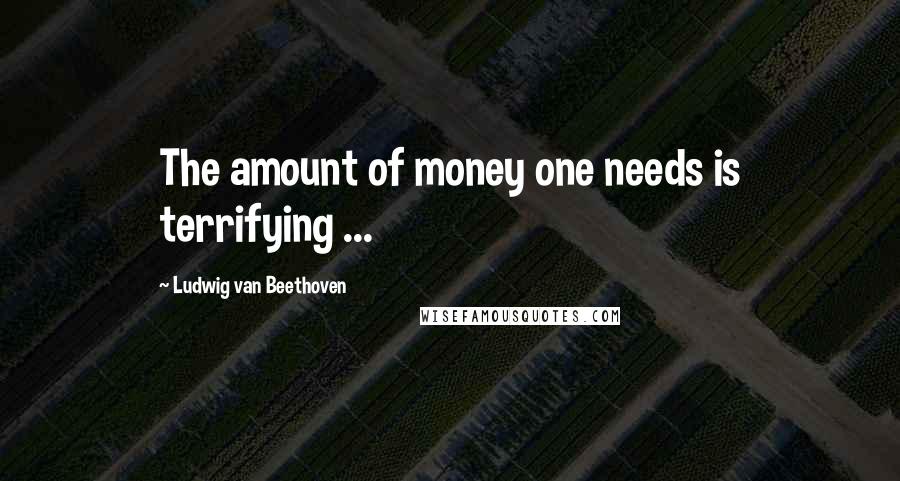 Ludwig Van Beethoven Quotes: The amount of money one needs is terrifying ...