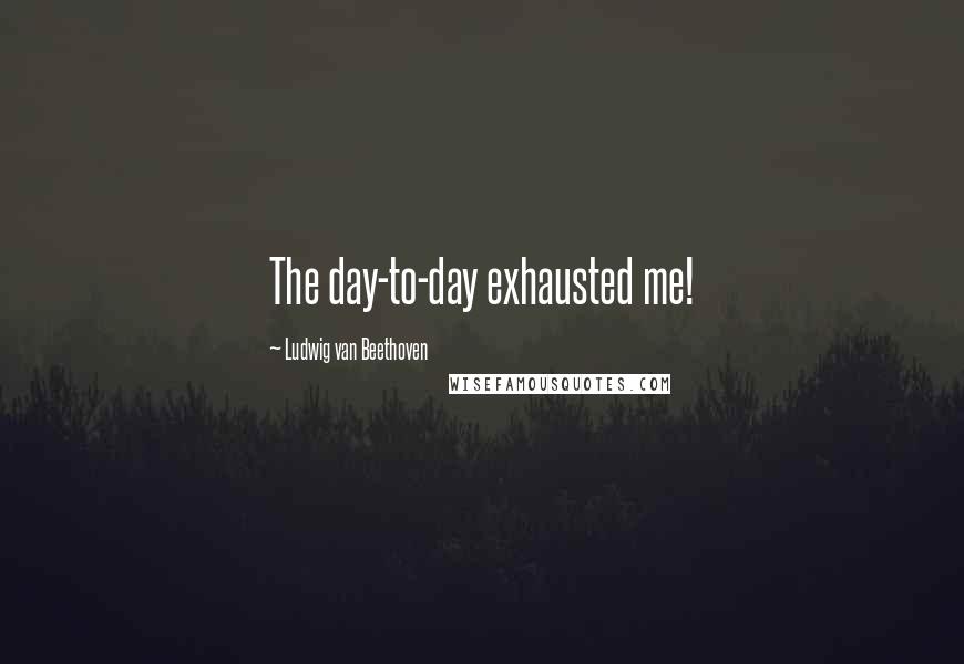 Ludwig Van Beethoven Quotes: The day-to-day exhausted me!
