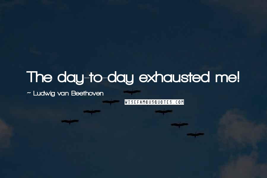 Ludwig Van Beethoven Quotes: The day-to-day exhausted me!