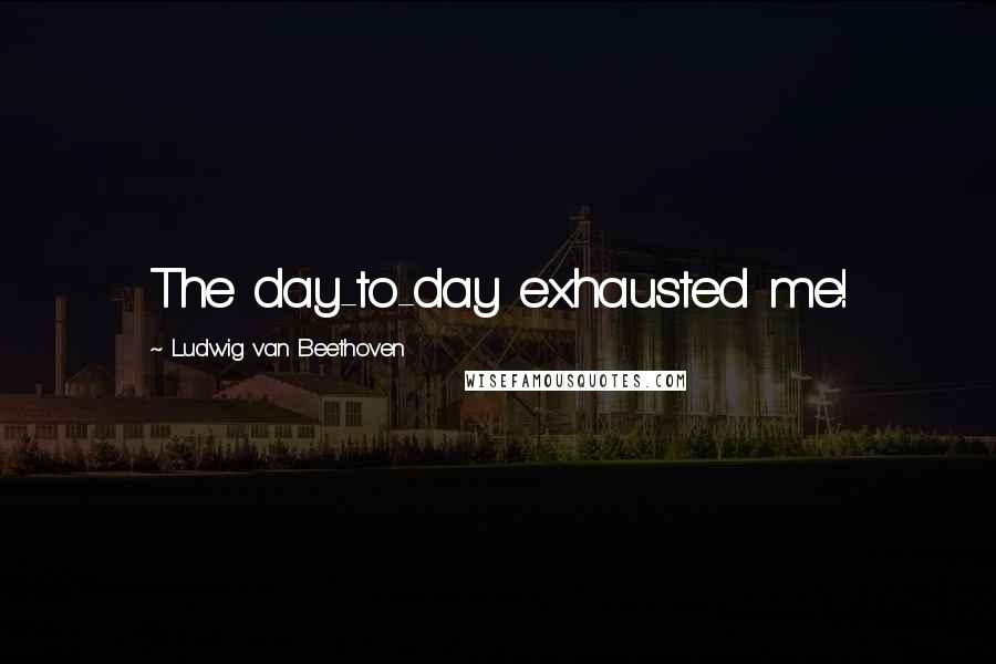 Ludwig Van Beethoven Quotes: The day-to-day exhausted me!