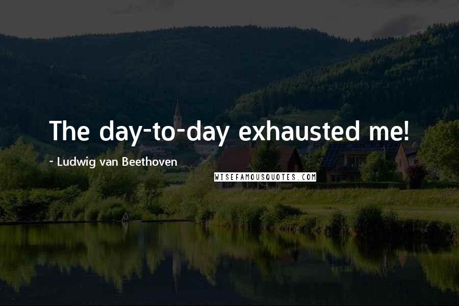 Ludwig Van Beethoven Quotes: The day-to-day exhausted me!