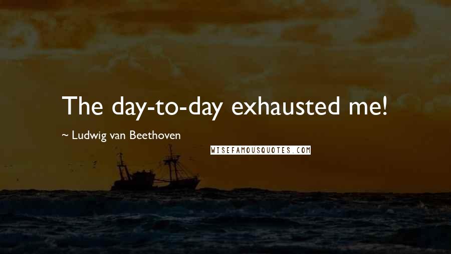 Ludwig Van Beethoven Quotes: The day-to-day exhausted me!