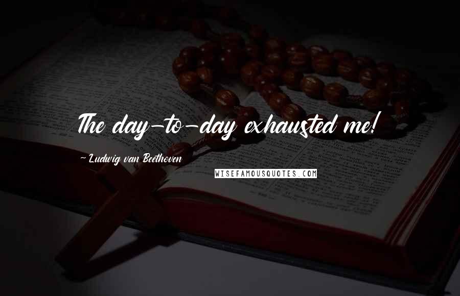 Ludwig Van Beethoven Quotes: The day-to-day exhausted me!