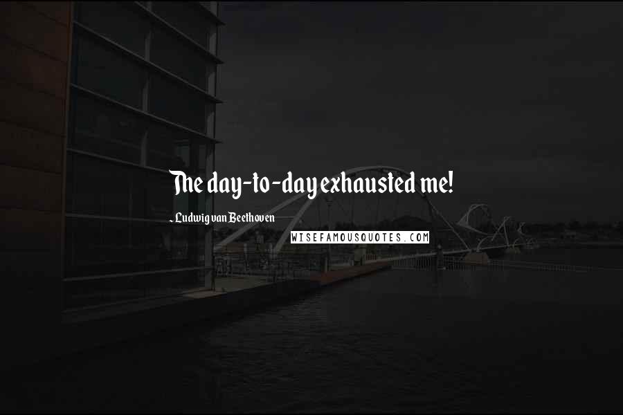 Ludwig Van Beethoven Quotes: The day-to-day exhausted me!