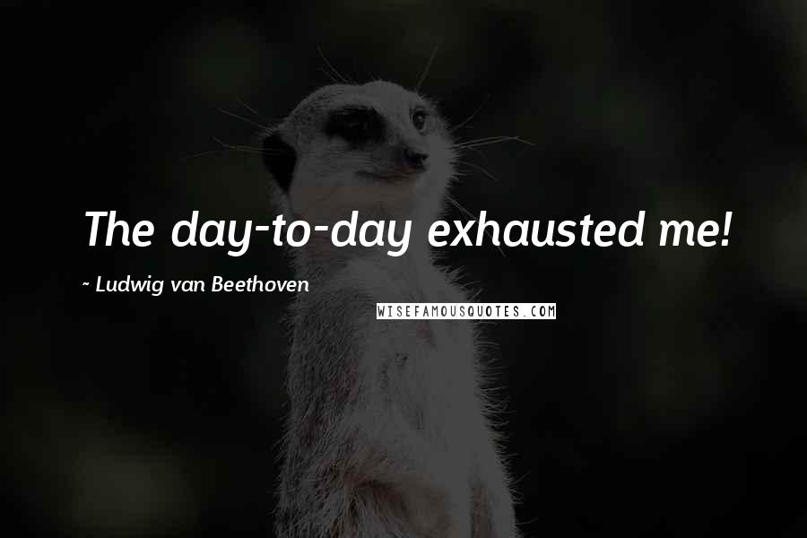 Ludwig Van Beethoven Quotes: The day-to-day exhausted me!