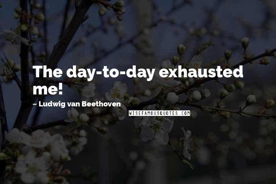 Ludwig Van Beethoven Quotes: The day-to-day exhausted me!