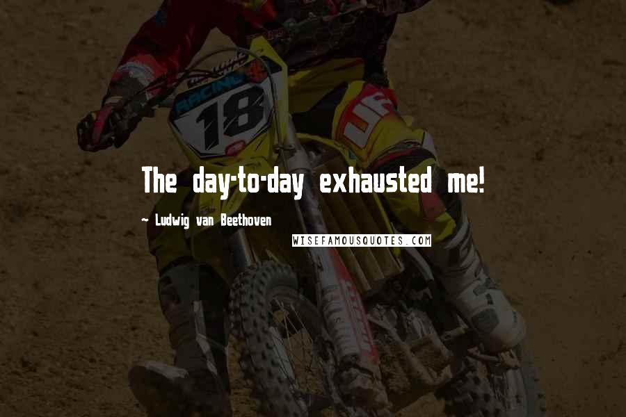 Ludwig Van Beethoven Quotes: The day-to-day exhausted me!