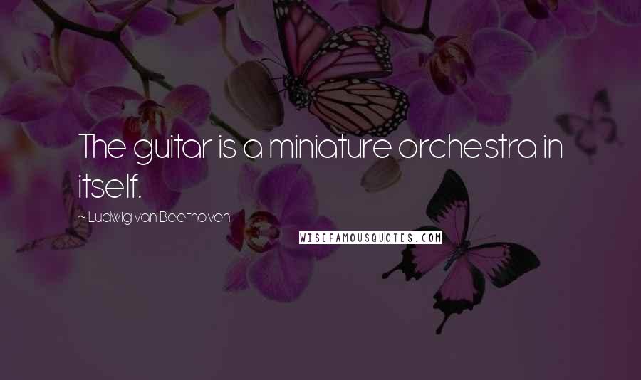 Ludwig Van Beethoven Quotes: The guitar is a miniature orchestra in itself.