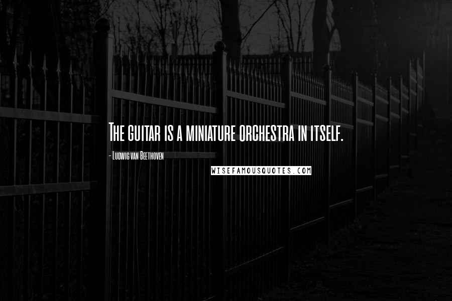 Ludwig Van Beethoven Quotes: The guitar is a miniature orchestra in itself.