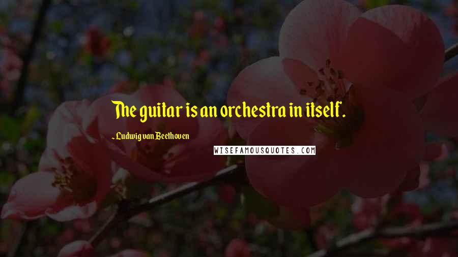Ludwig Van Beethoven Quotes: The guitar is an orchestra in itself.