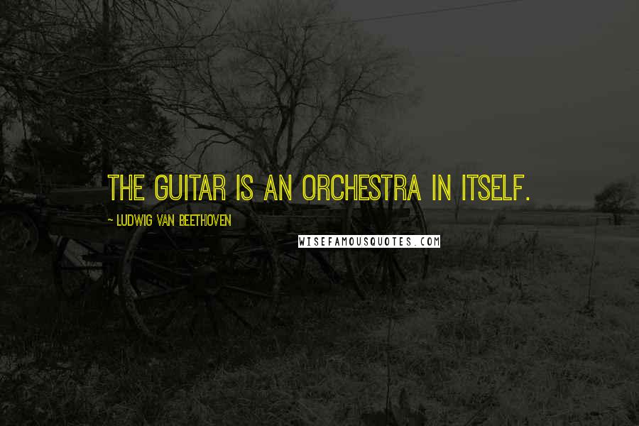 Ludwig Van Beethoven Quotes: The guitar is an orchestra in itself.