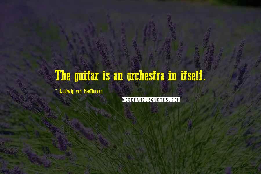 Ludwig Van Beethoven Quotes: The guitar is an orchestra in itself.