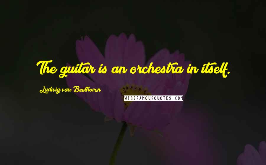 Ludwig Van Beethoven Quotes: The guitar is an orchestra in itself.