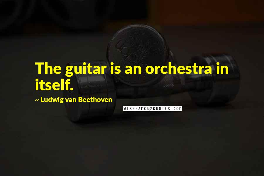 Ludwig Van Beethoven Quotes: The guitar is an orchestra in itself.