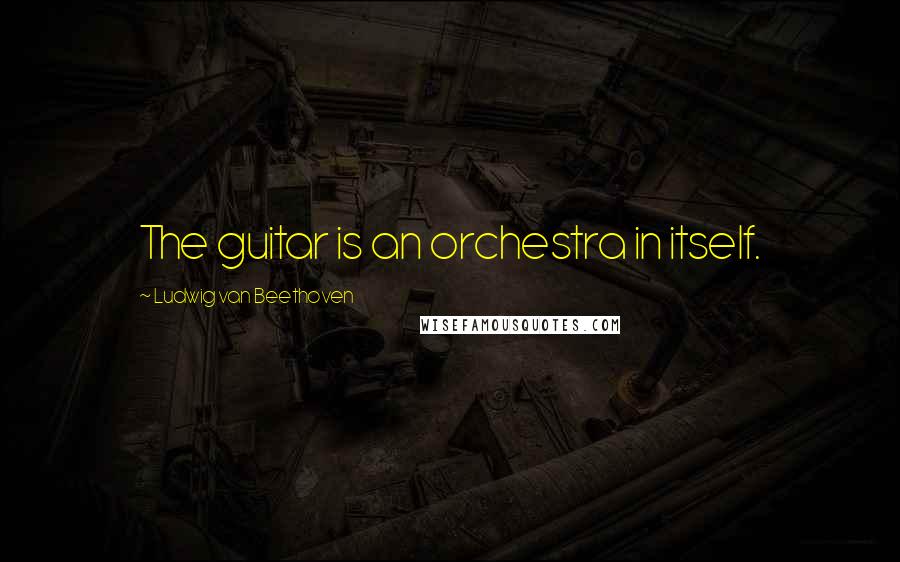 Ludwig Van Beethoven Quotes: The guitar is an orchestra in itself.