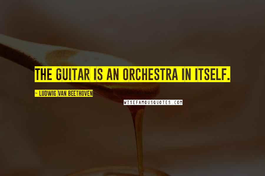 Ludwig Van Beethoven Quotes: The guitar is an orchestra in itself.