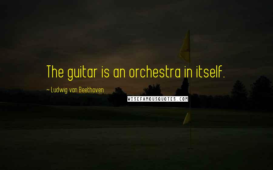 Ludwig Van Beethoven Quotes: The guitar is an orchestra in itself.