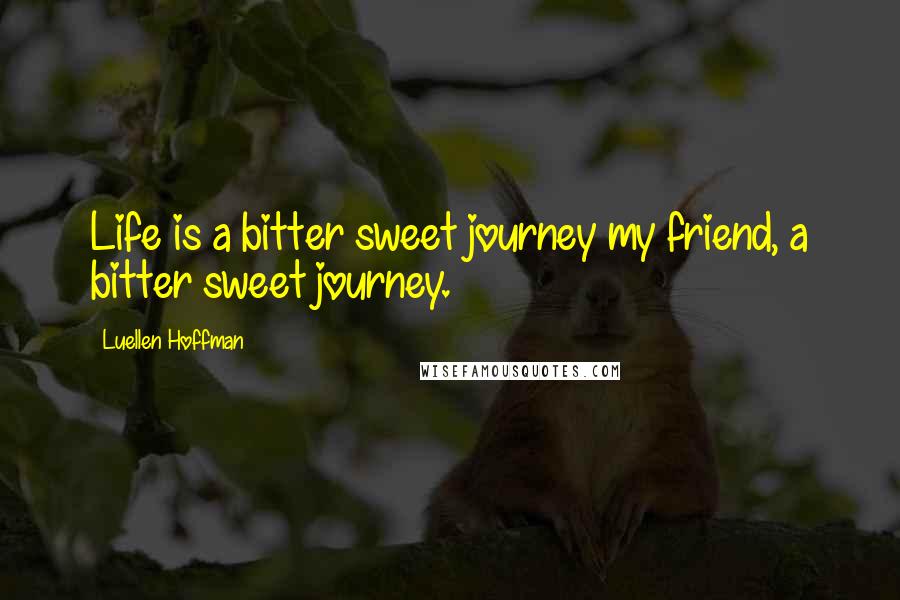 Luellen Hoffman Quotes: Life is a bitter sweet journey my friend, a bitter sweet journey.