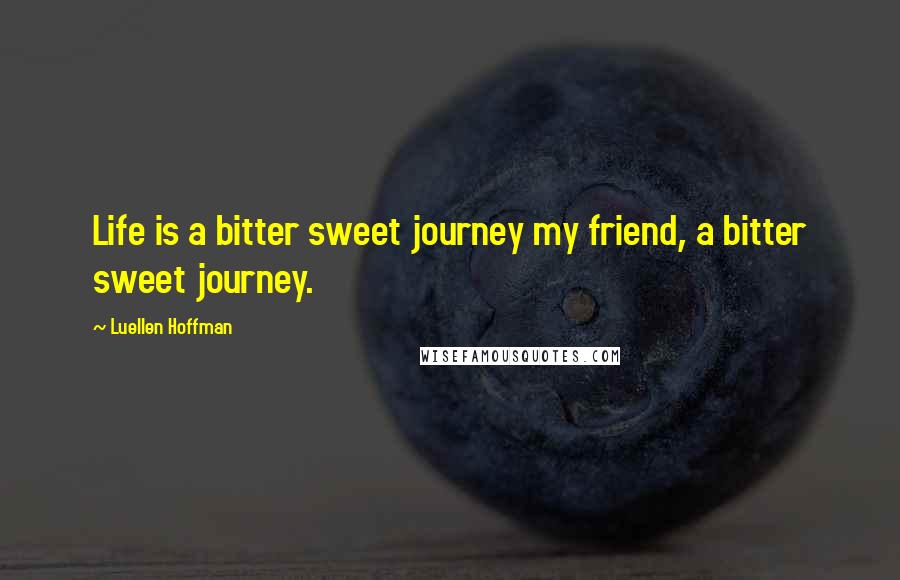 Luellen Hoffman Quotes: Life is a bitter sweet journey my friend, a bitter sweet journey.