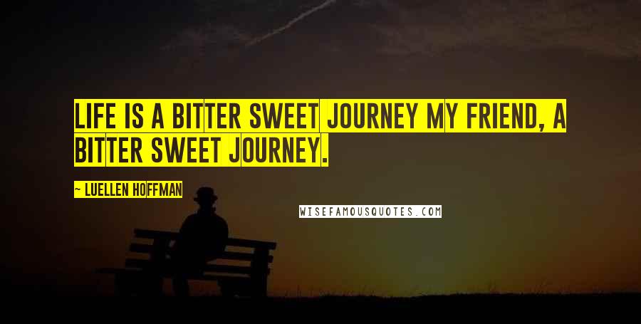 Luellen Hoffman Quotes: Life is a bitter sweet journey my friend, a bitter sweet journey.