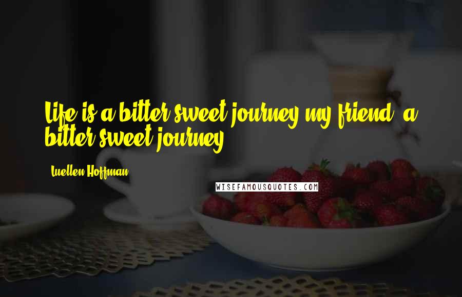 Luellen Hoffman Quotes: Life is a bitter sweet journey my friend, a bitter sweet journey.