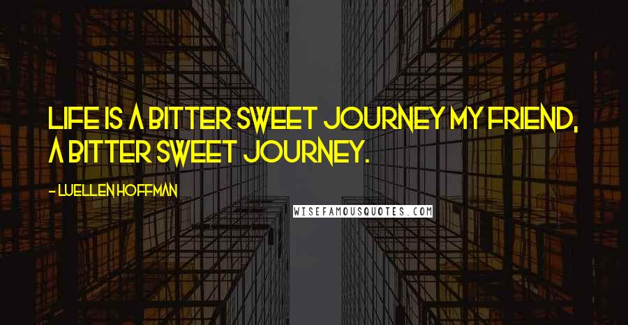 Luellen Hoffman Quotes: Life is a bitter sweet journey my friend, a bitter sweet journey.