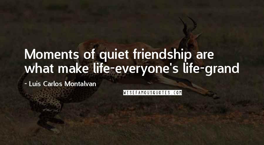 Luis Carlos Montalvan Quotes: Moments of quiet friendship are what make life-everyone's life-grand