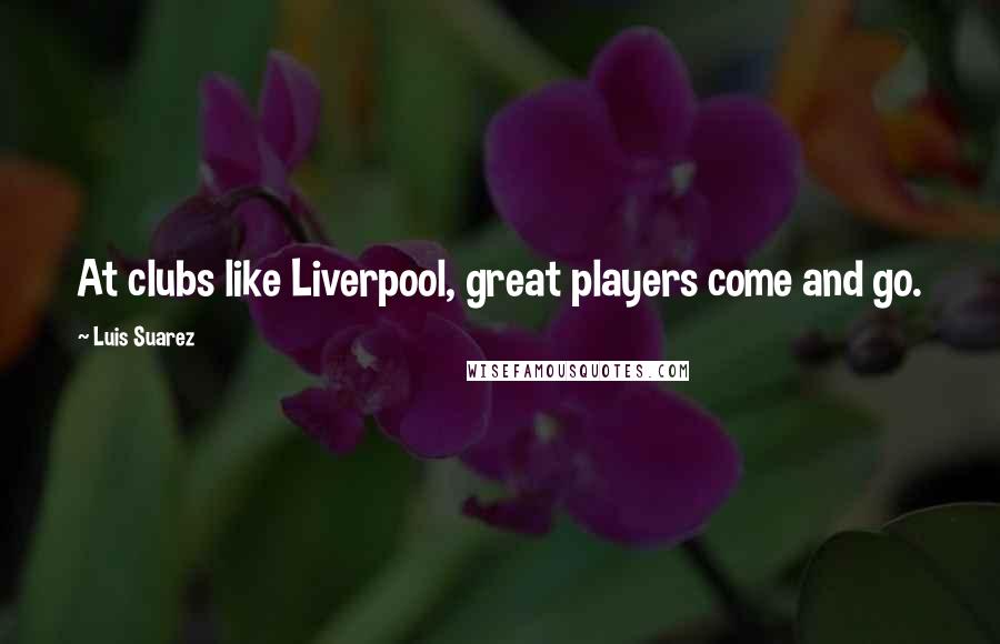 Luis Suarez Quotes: At clubs like Liverpool, great players come and go.