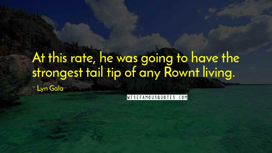 Lyn Gala Quotes: At this rate, he was going to have the strongest tail tip of any Rownt living.