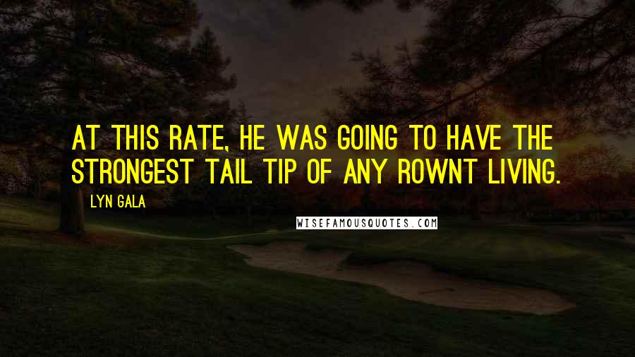 Lyn Gala Quotes: At this rate, he was going to have the strongest tail tip of any Rownt living.
