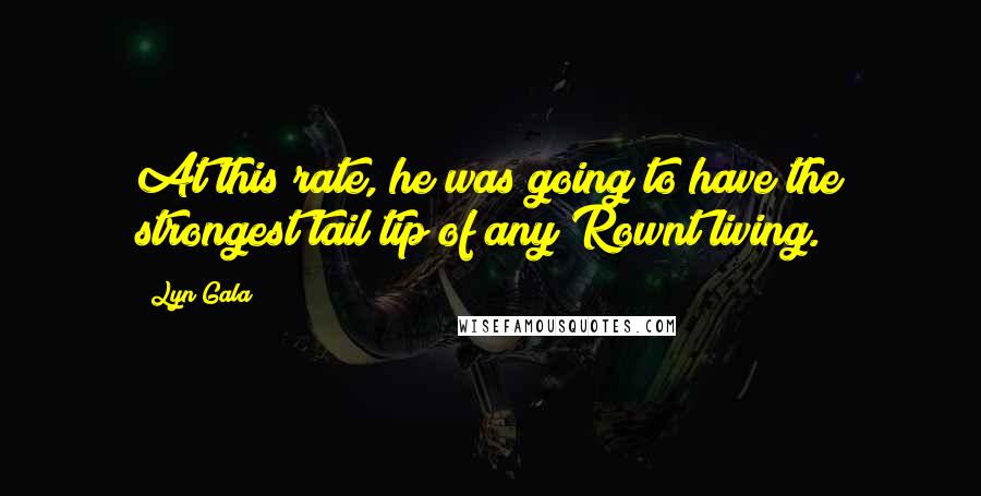 Lyn Gala Quotes: At this rate, he was going to have the strongest tail tip of any Rownt living.