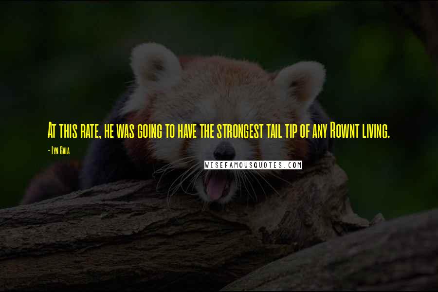Lyn Gala Quotes: At this rate, he was going to have the strongest tail tip of any Rownt living.