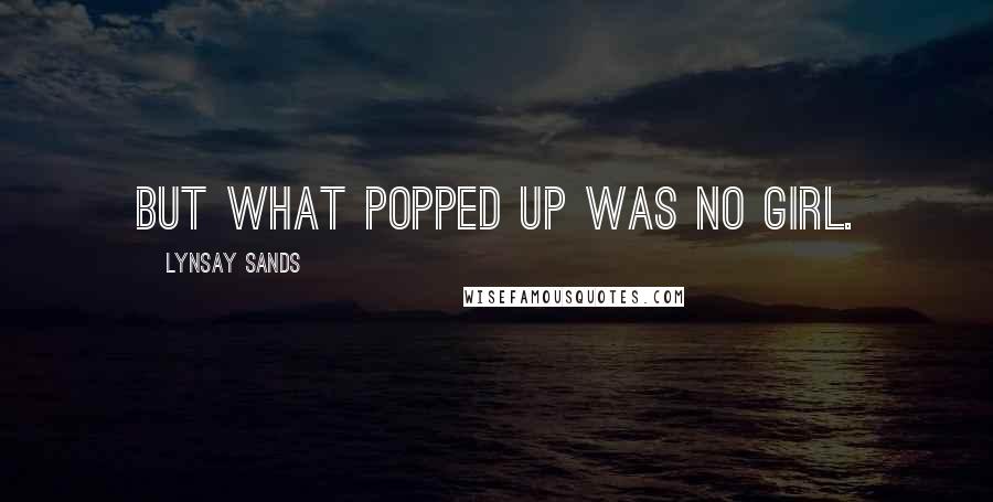 Lynsay Sands Quotes: But what popped up was no girl.