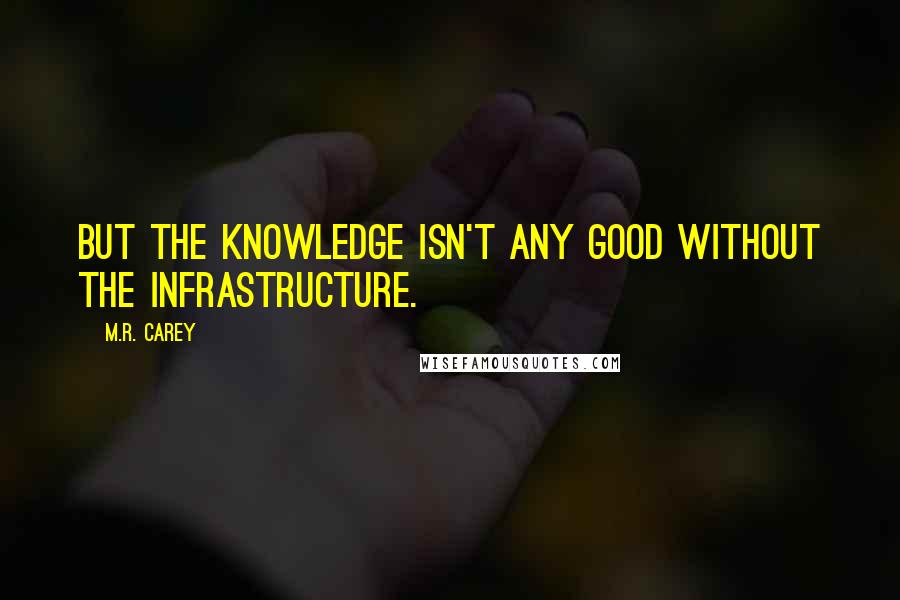 M.R. Carey Quotes: But the knowledge isn't any good without the infrastructure.