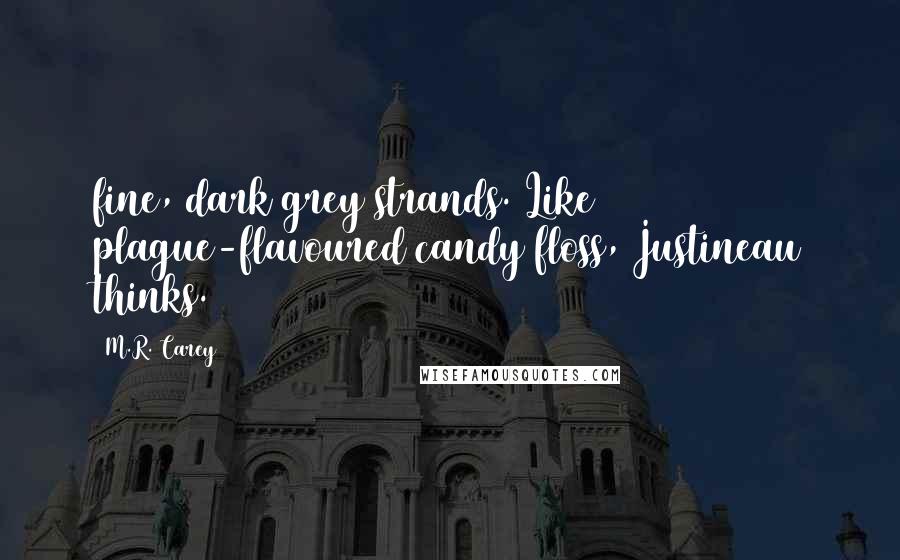 M.R. Carey Quotes: fine, dark grey strands. Like plague-flavoured candy floss, Justineau thinks.