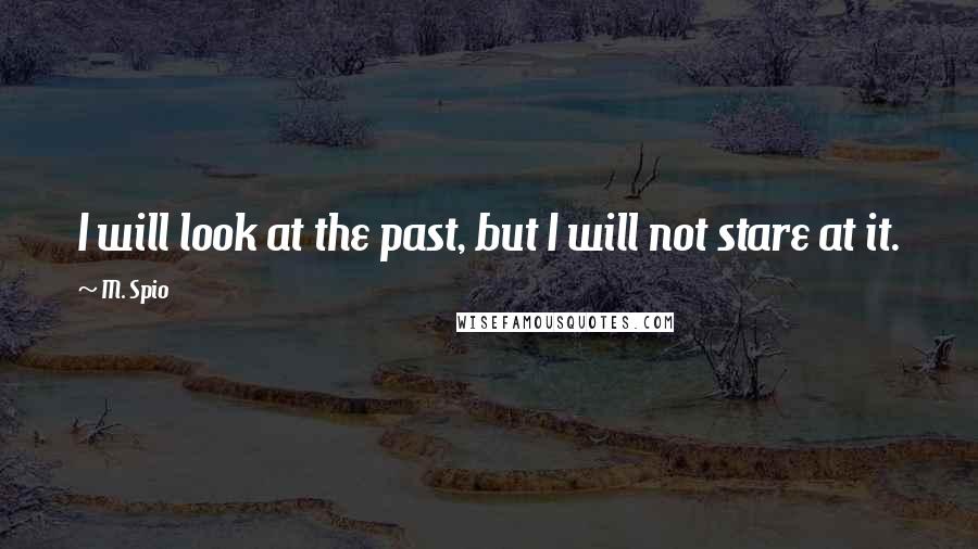 M. Spio Quotes: I will look at the past, but I will not stare at it.