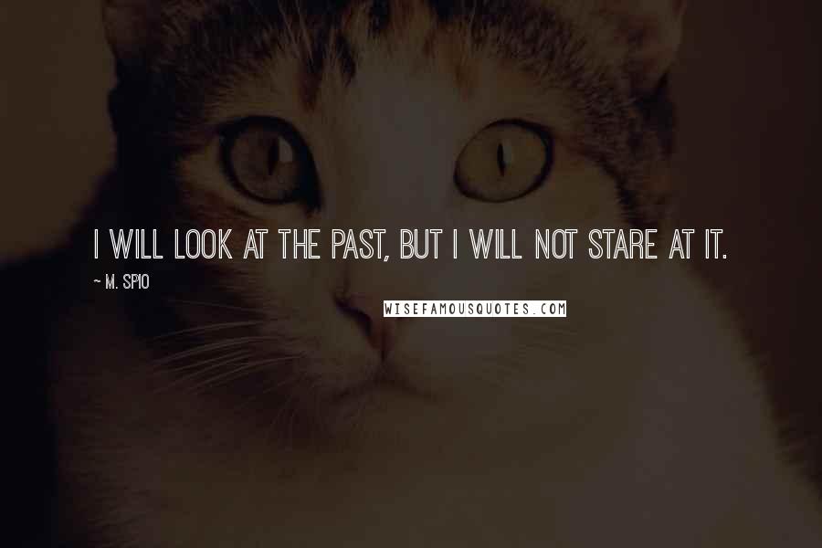 M. Spio Quotes: I will look at the past, but I will not stare at it.