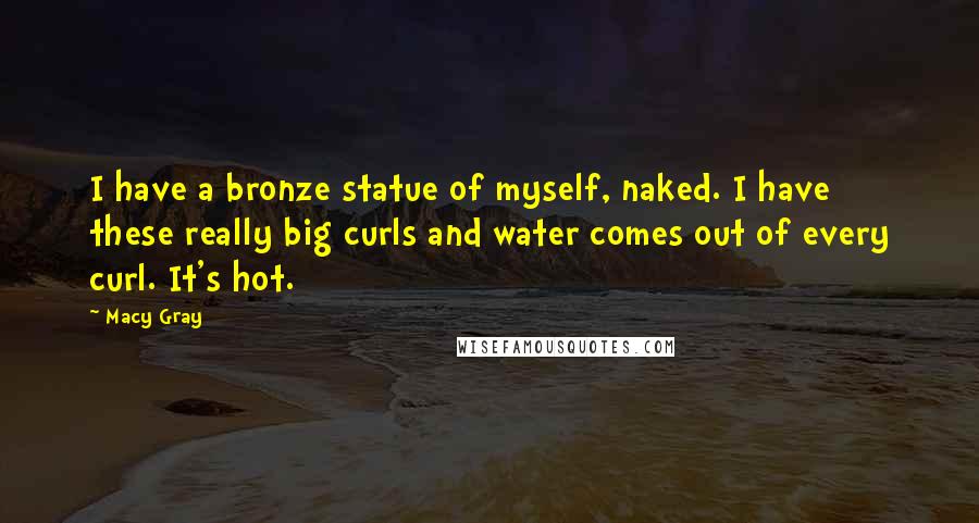 Macy Gray Quotes: I have a bronze statue of myself, naked. I have these really big curls and water comes out of every curl. It's hot.
