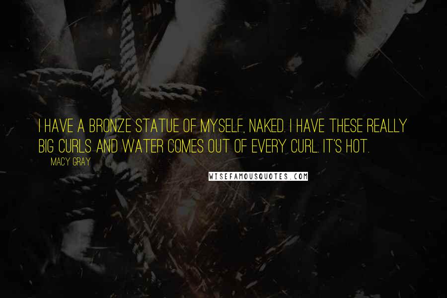 Macy Gray Quotes: I have a bronze statue of myself, naked. I have these really big curls and water comes out of every curl. It's hot.