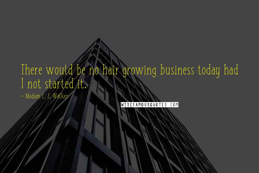 Madam C. J. Walker Quotes: There would be no hair growing business today had I not started it.