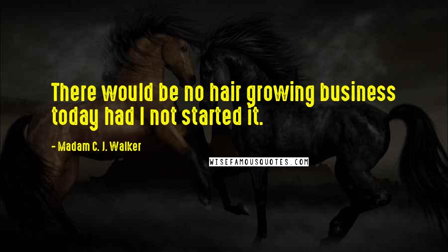 Madam C. J. Walker Quotes: There would be no hair growing business today had I not started it.