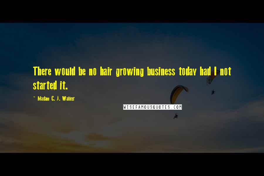 Madam C. J. Walker Quotes: There would be no hair growing business today had I not started it.