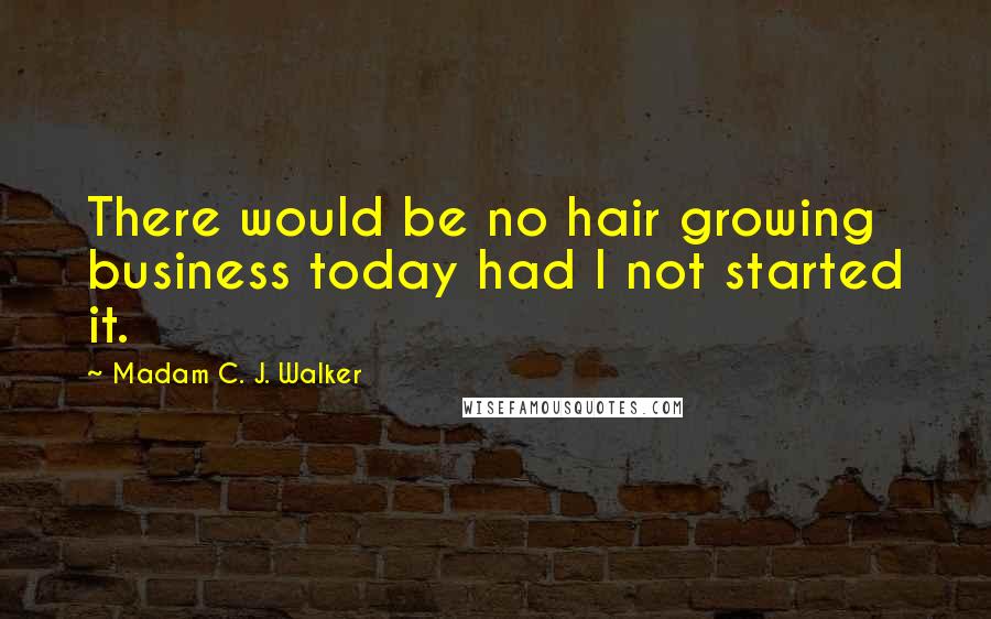 Madam C. J. Walker Quotes: There would be no hair growing business today had I not started it.