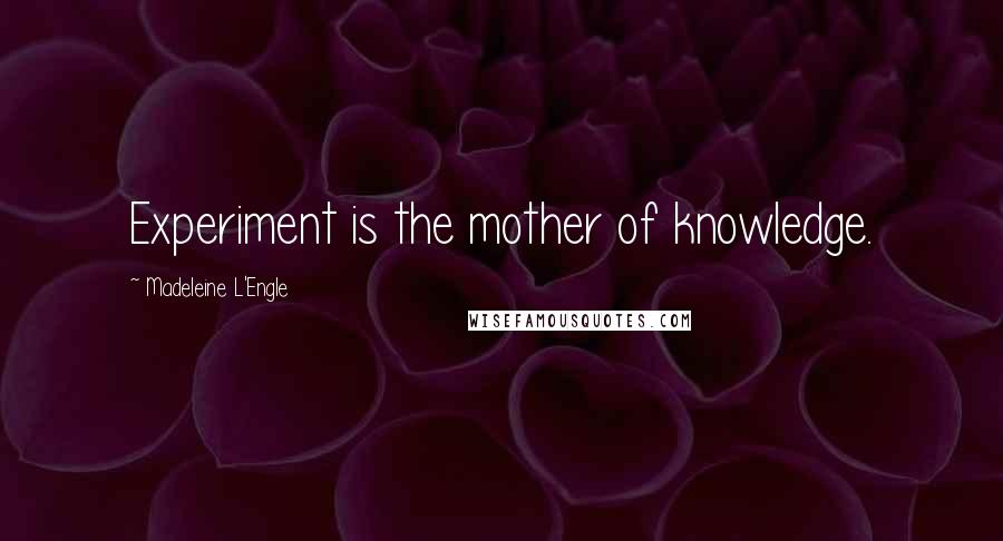 Madeleine L'Engle Quotes: Experiment is the mother of knowledge.