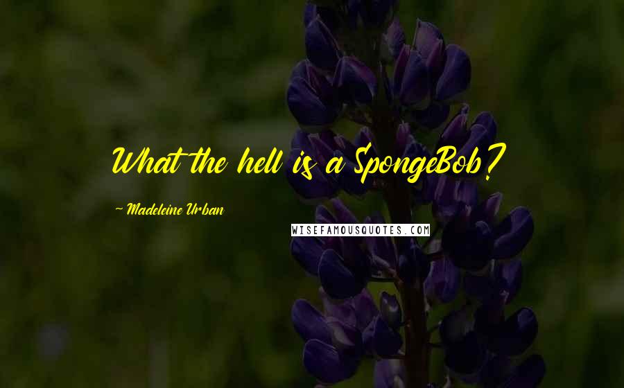 Madeleine Urban Quotes: What the hell is a SpongeBob?