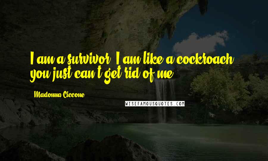 Madonna Ciccone Quotes: I am a survivor. I am like a cockroach, you just can't get rid of me.