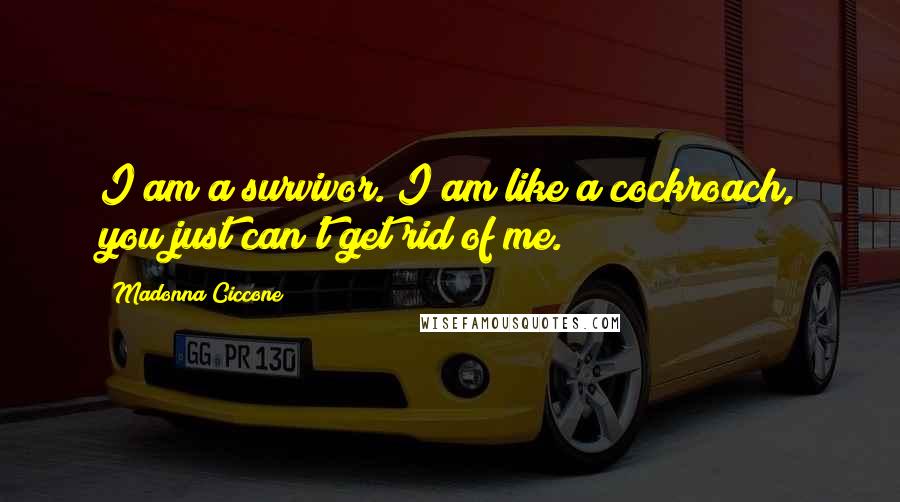 Madonna Ciccone Quotes: I am a survivor. I am like a cockroach, you just can't get rid of me.