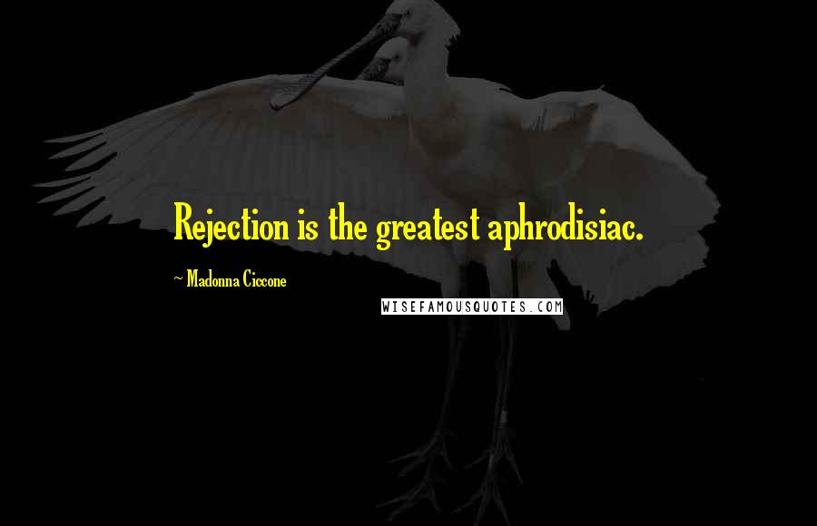 Madonna Ciccone Quotes: Rejection is the greatest aphrodisiac.