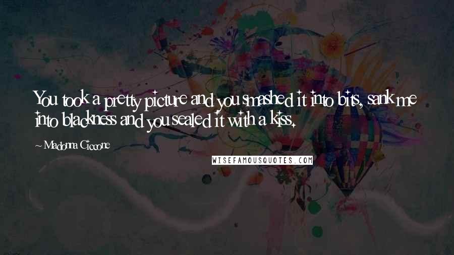 Madonna Ciccone Quotes: You took a pretty picture and you smashed it into bits, sank me into blackness and you sealed it with a kiss.