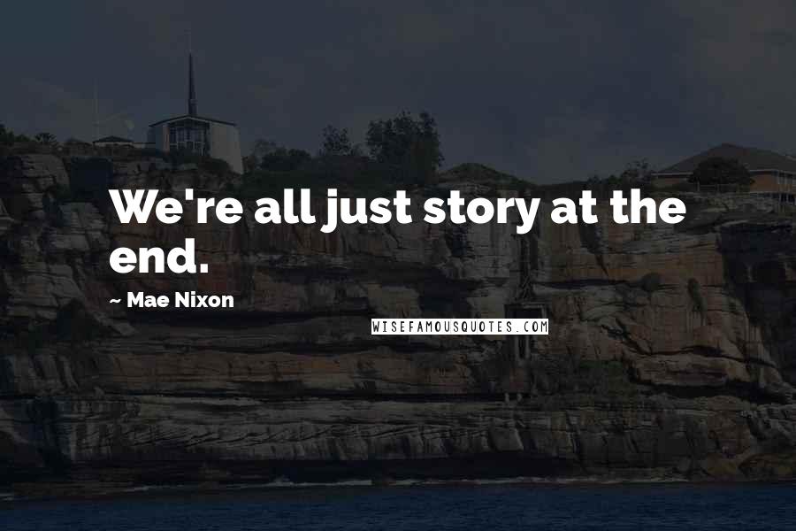 Mae Nixon Quotes: We're all just story at the end.